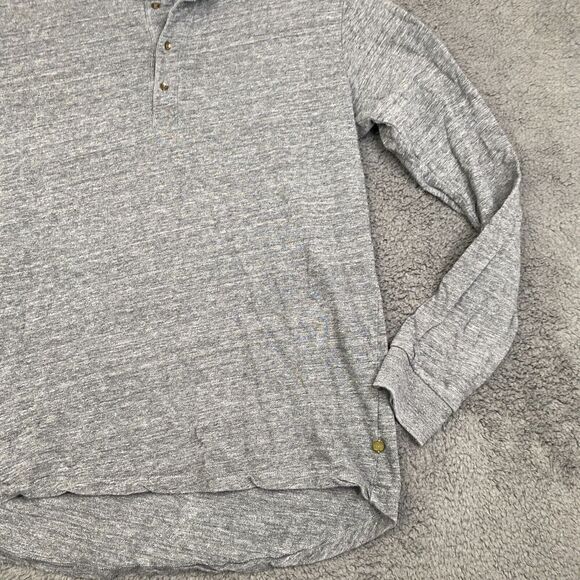 Scotch & Soda Sweater Shirt Men's Large Grey Cotton Henley Long Sleeve - Picture 3 of 11